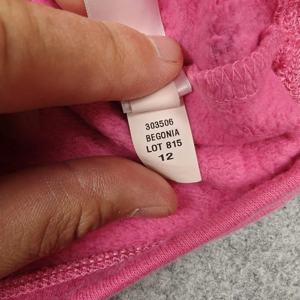 Justice Hoodie Girls 12 Pink Fleece Ombre Tie Dye Logo Drawstring Hem Pullover